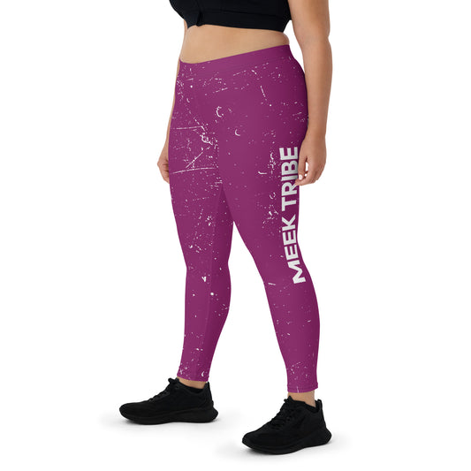 Meek Tribe "Plum Frosted Kiss" Sports Leggings