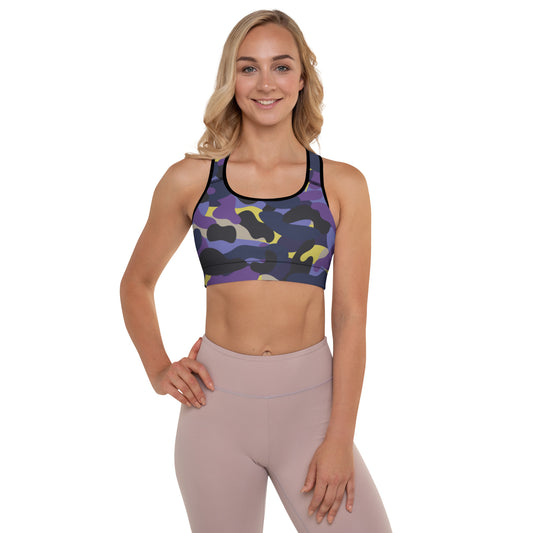 Meek Tribe "Purple-Camo" Longline Sports Bra