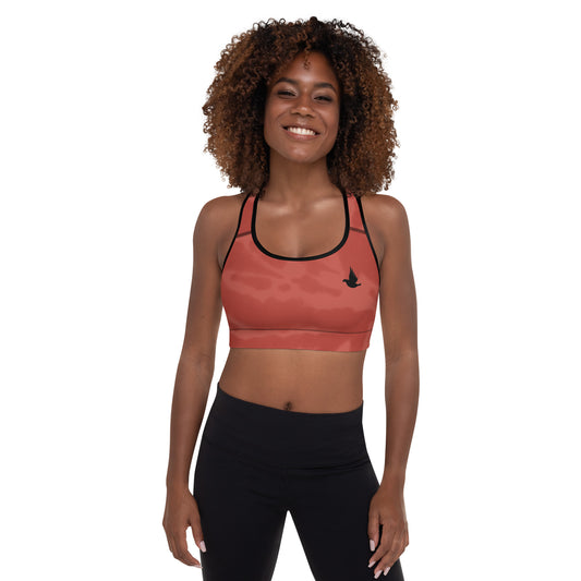 Meek Tribe "Crimson Wave" Padded Sports Bra