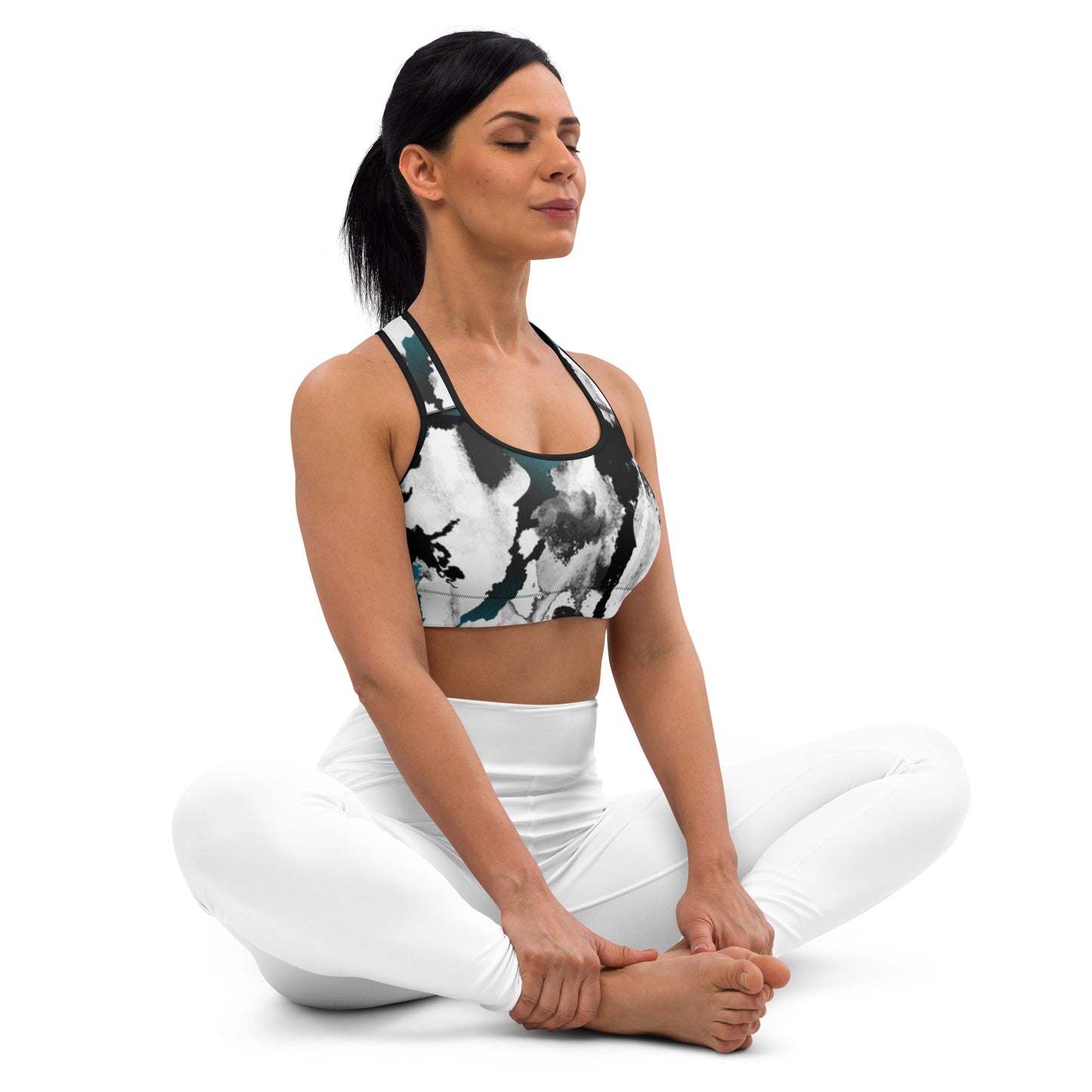 Meek Tribe "Marble Mirage" Padded Sports Bra