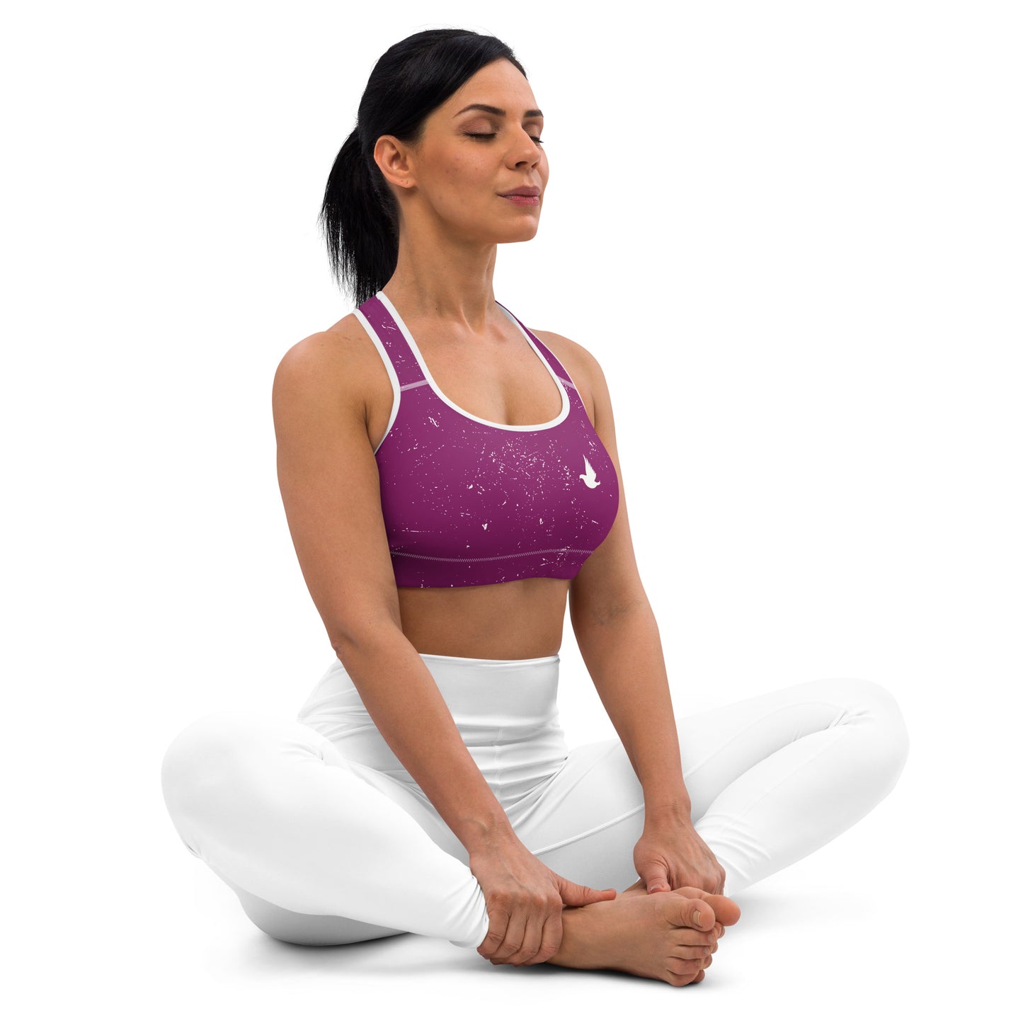 Meek Tribe "Plum Frosted Kiss" Padded Sports Bra