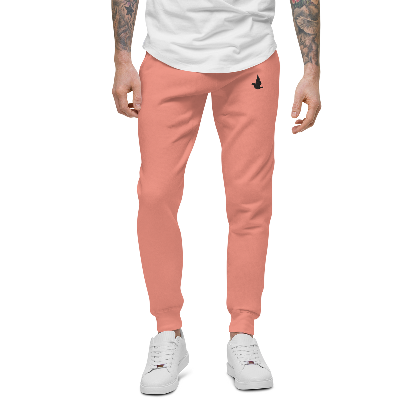 Meek Tribe "Dove Line" Embroidered Cotton Joggers